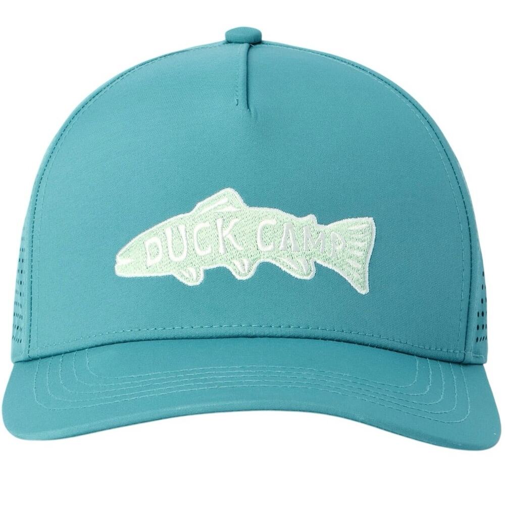 DC new men’s hat duck camp cap nwt Trout Patch Performance Perforated Storm Blue